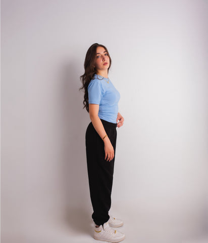 Sky Blue Basic Top