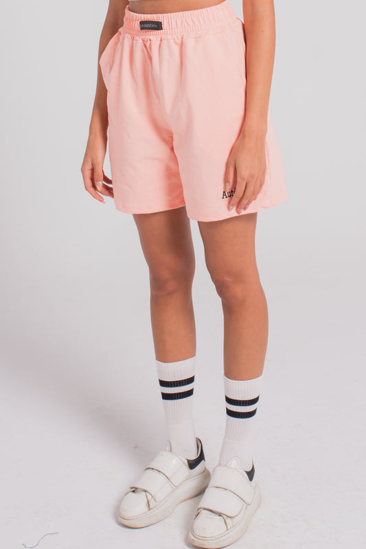 Pink High-Waisted Shorts