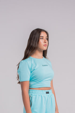 Aqua Cropped T-shirt
